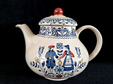Gorgeous Vintage Johnson Bros Ironstone Hearts & Flowers Teapot "Dutch Couple", used for sale  Shipping to South Africa