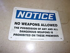 Weapons allowed sign for sale  West Branch