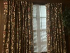 Par de cortinas forradas personalizadas 2 cortinas florais com franja 104”Lx87”L, muito bom estado usado comprar usado  Enviando para Brazil