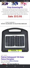 solar fence charger for sale  Reeds