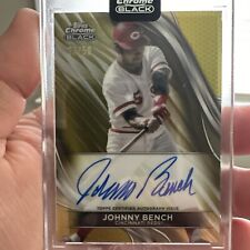 2024 Topps Chrome Black Johnny Bench Gold Auto 37/50 HOF REDS!🔥🔥🔥  for sale  Shipping to South Africa