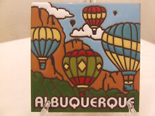 Azulejos artísticos acristalados a mano ""Albuquerque globo aerostático fiesta"" diseños manuales a mano segunda mano  Embacar hacia Argentina