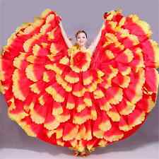 360-720 Grados Vestido Flamenco Baile Falda Gitana Mujer Vientre Disfraces Ropa de escenario segunda mano  Embacar hacia Argentina