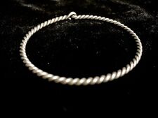 James Avery Twisted Wire Hook Bracelet Sterling Silver 925 Bangle 10g Love Her for sale  Brenham