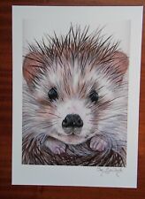 Hedgehog print original for sale  Shipping to Ireland