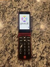 Teléfono abatible rojo Alcatel One Jitterbug 4043S GreatCall para personas mayores PROBADO FUNCIONA segunda mano  Embacar hacia Argentina