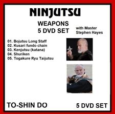 Usado, CONJUNTO DE 5 DVD ARMAS NINJUTSU bojutsu kenjutsu kusari-fundo senban taijutsu comprar usado  Enviando para Brazil