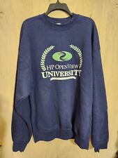 Vintage 90s HP OpenView University Sweatshirt Blue Super Cotton Fruit of Loom for sale  Shipping to South Africa