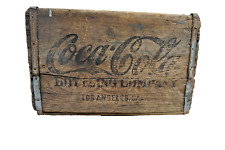 Coca-Cola Vintage Wooden Crate Coke Logo Los Angeles for sale  Shipping to South Africa