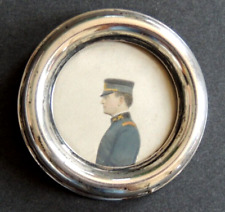 ANTIQUE MINIATURE PAINTING PORTRAIT of U.S. ARMY WEST POINT CADET - circa 1900 for sale  Shipping to South Africa