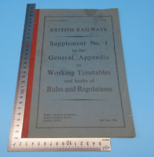 British railways supplement for sale  COLCHESTER