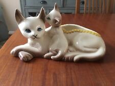 VINTAGE HULL POTTERY 63 SIAMESE MOTHER CAT & KITTEN PLANTER for sale  Shipping to South Africa