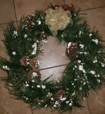 Faux evergreen wreath for sale  Bath