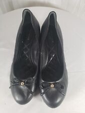 Used, Cole Haan Black Leather Wedge Shoes with Bow Tie Sz 7.5 for sale  Shipping to South Africa