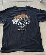 Vintage Downtown Disney RAINFOREST CAFE Orlando Leopard T Shirt Size Large 1990s for sale  Shipping to South Africa