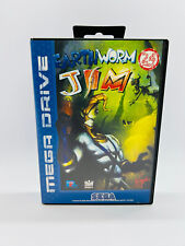 Earthworm Jim Sega Mega Drive Genesis CAIXA COMPLETA MANUAL na caixa comprar usado  Enviando para Brazil