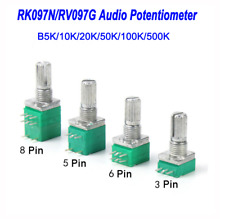 Potenciômetro de áudio RK097N RK097G RV097NS B5K/10K/20K/50K/100K/500K 3/5/6/8 pinos comprar usado  Enviando para Brazil