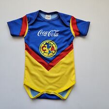 Camiseta deportiva de fútbol bebé Club América azul/amarilla, fútbol retro bebé segunda mano  Embacar hacia Argentina
