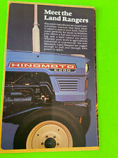 Used, Hinomoto Diesel Tractor Hombre E280 & Hotshot E230 Sales Brochure 1979 for sale  Shipping to Canada