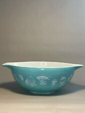 VINTAGE PYREX #444 CINDERELLA 4 QT HOT AIR BALLOONS BLUE TURQUOISE MIXING BOWL for sale  Shipping to South Africa