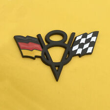 Adesivo emblema porta-malas V8 Alemanha DE metal cromado preto 3D para Audi Porsche , usado comprar usado  Enviando para Brazil