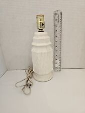 Lámpara blanca vintage con motivo de cerámica de bambú sintético de los años 70 MCM segunda mano  Embacar hacia Mexico