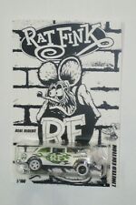 HOT WHEELS CUSTOM BLACK AND WHITE RAT FINK 55 CHEVY GASSER REAL RIDERS EXCLUSIVE for sale  Pacoima