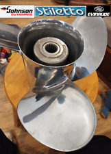 Used, Johnson EvinRude 150 300HP Stainless Stiletto Advantage 2 performance propeller for sale  Shipping to South Africa