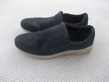 MENS ECCO NAVY BLUE LEATHER SLIP ON SHOES SIZE 11.5 / 46 for sale  Shipping to South Africa