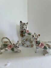 Vintage  Porcelain Hand w Gold Painted CAT Family for sale  Shipping to South Africa