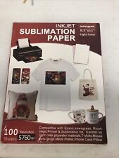 Papel de sublimação 100 folhas 8,5 x 11 polegadas para qualquer impressora a jato de tinta para camisetas comprar usado  Enviando para Brazil