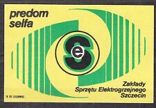 POLAND 1976 Matchbox Label - Cat.G#408 Equipment Factory Electro-heating PREDOM- na sprzedaż  PL