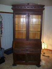 ANTIQUE HARDWOOD 90 INCH TALL SECRETARY-CURIO CABINET-BUYER PICKUP ONLY for sale  Leavittsburg