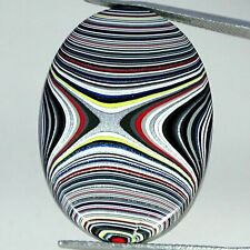Lab-Created Oval Fordite Gemstone 11.40 Cts Wire Wrapped Cabochon 21X29X4MM for sale  Shipping to South Africa