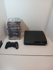 Sony PlayStation 3 PS3 Slim 320GB Console Bundle - 18 Games CECH-3001b Tested, used for sale  Shipping to South Africa