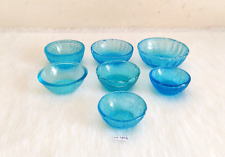 Used, Vintage Original Old Blue Glass 7 Bowl Decorative Kitchenware Collectible G406 for sale  Shipping to South Africa