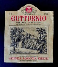 Etichetta vino gutturnio usato  Monte San Pietro
