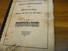 Manual de reparo de serviço de treinamento de broca hidráulica IR Ingersoll Rand LM401C LM500C comprar usado  Enviando para Brazil