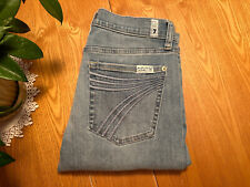 Jeans jeans feminino 7 FOR ALL HUMANITY DOJO cintura média bainha crua azul 26 X 26 em excelente estado usado comprar usado  Enviando para Brazil