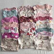 Newborn Baby Girl Clothes Lot of 22 Pieces Sleepers Bodysuits Disney Carters for sale  Shipping to South Africa