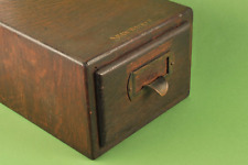 Used, Antique Shaw Walker Dovetailed Oak Single Drawer Index Recipe Card Storage Box for sale  Shipping to South Africa