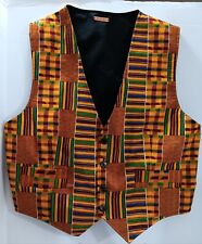 Colete masculino Kente tecido de algodão tamanhos personalizados  comprar usado  Enviando para Brazil