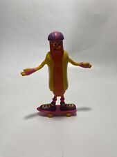 Figura de patinaje de goma plegable Frankster 1992 juguete vintage Nathan's Hot Dog Bendy segunda mano  Embacar hacia Argentina