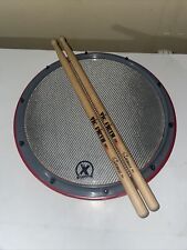 Xymox 14" Snare Drum Practice Pad Vermelho/Cinza mais 1 PR de baquetas comprar usado  Enviando para Brazil