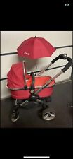 I candy peach Tomato (red) pram pushchair and carry cot. for sale  BRIGG