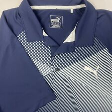 Usado, Camisa polo masculina grande manga curta desempenho golfe estampa azul Puma comprar usado  Enviando para Brazil