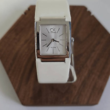 Relógio social feminino Calvin Klein pulseira branca nova bateria fabricado na Suíça comprar usado  Enviando para Brazil