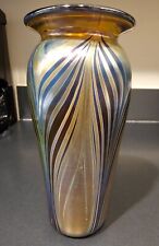 Craig ZWEIFEL Art Glass  Pulled Feather Vase Signed Dated 7-76 similar to Lotton for sale  Shipping to South Africa