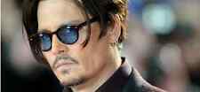 Óculos de sol masculino acetato tartaruga lente azul Johnny Depp GRANDE comprar usado  Enviando para Brazil