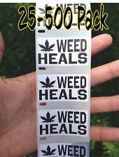 "WEED HEALS" 25-1000 Pack Pro Marihuana LEGALIZE Pegatina Cannabis weed ganja thc segunda mano  Embacar hacia Argentina